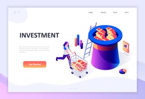 Modern flat design isometric concept of Business Investment