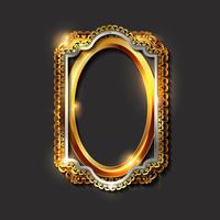 Decorative vintage golden frames and borders vector