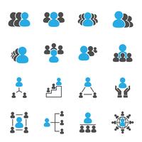 Leader and Boss icons. Business and People concept. Illustration vector collection set. Sign and Symbol theme.