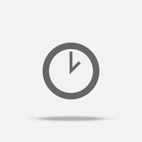 Clock Flat Design vector icon with shadow