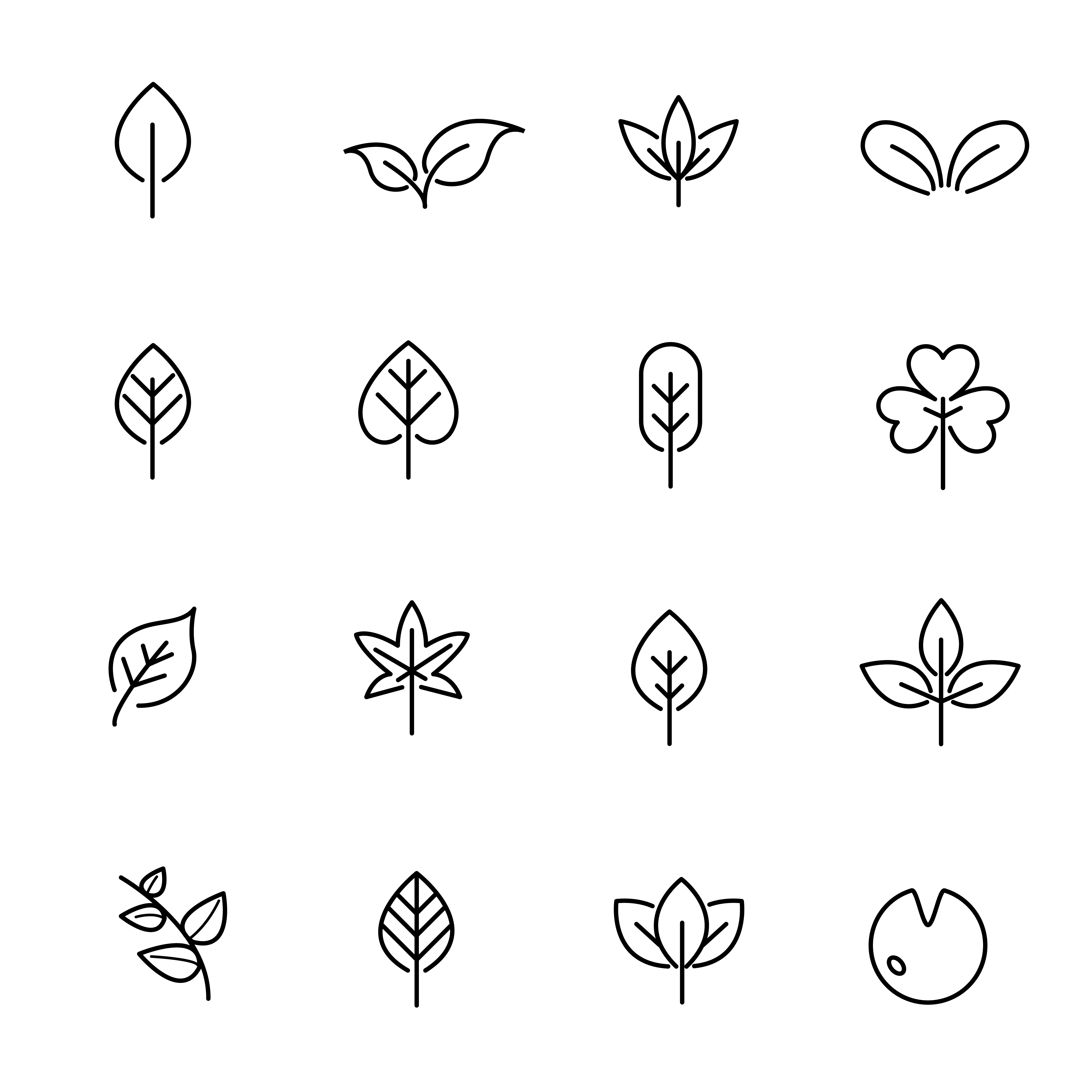 Leaf Icon Set Vector Nature And Symbol Concept Thin Line Icon Theme White Isolated Background Illustration Vector Download Free Vectors Clipart Graphics Vector Art Leaf icons vector illustration friendly nature elegance symbol. vecteezy