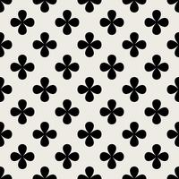 Seamless pattern background. Abstract and Classical concept. Geometric creative design stylish theme. Illustration vector. Black and white color. Clover leaf shape vector