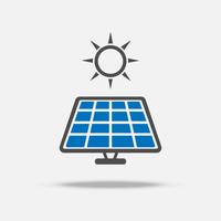Solar cell logo and icon. Power and Energy saving concept. Illustration vector collection set. Sign and Symbol theme.