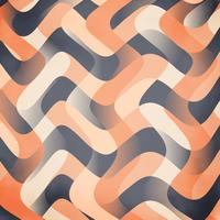 Satin Peach ribbon wave wallpaper, blue and orange vector