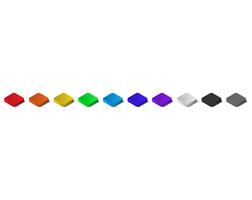 Colorful Isometric Top 3D Buttons with shadow vector