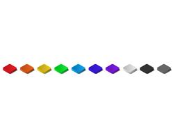 Colorful Isometric Top 3D Buttons with shadow vector