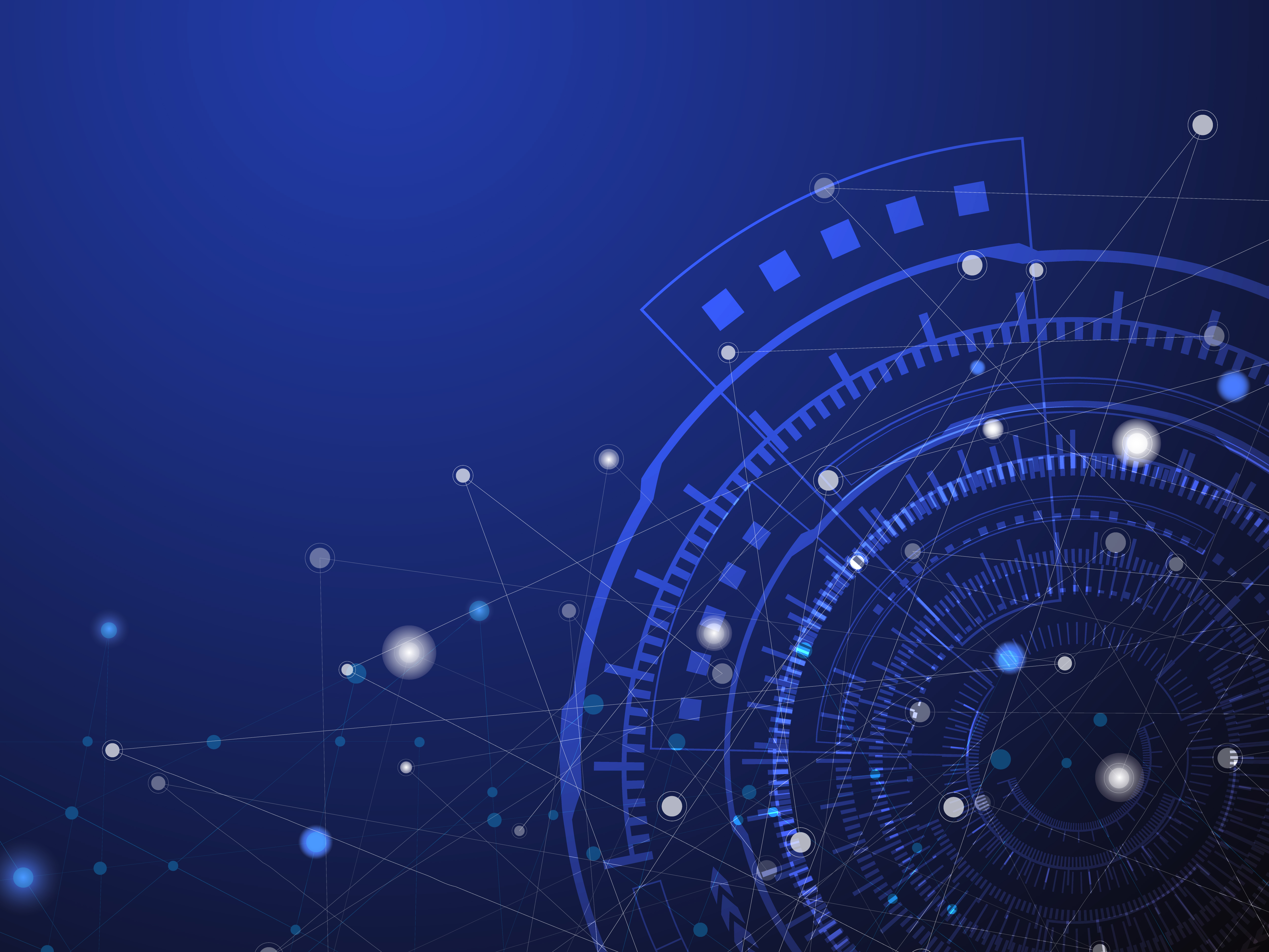 Blue Technology Circle And Computer Science Abstract Background