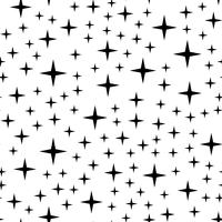 Seamless pattern background. Modern abstract and Classical antique concept. Geometric creative design stylish theme. Illustration vector. Black and white color. Glitter star shape vector