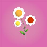 Multicolores flor papercut vector