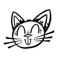 Cute Happy Friendly Cartoon Cat vector