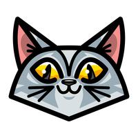 Cute Happy Friendly Cartoon Cat vector