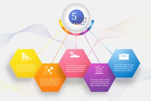 Design Business template 5 steps infographic chart element with place date for presentations,Vector EPS10. vector