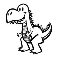 Dinosaur Tyrannosaurus Rex, T-Rex cartoon vector