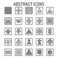 Línea abstracta iconos vector