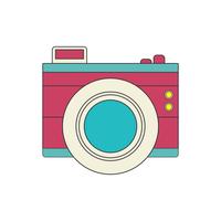 Icono de cámara para tu proyecto en color retro. vector