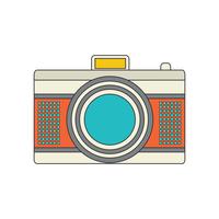 Icono de cámara para tu proyecto en color retro. vector