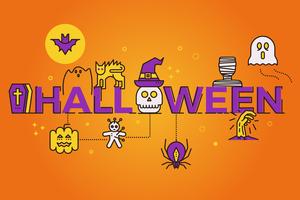 Halloween Word Illustration vector