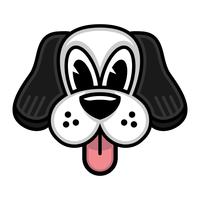 Cute friendly cartoon dog vector