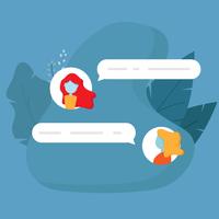 chat conversation message vector