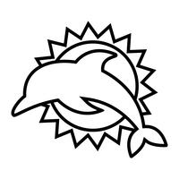 Dolphin cartoon illustration vector