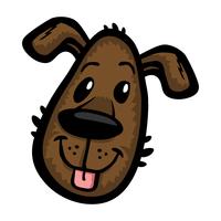 Cute friendly cartoon dog vector