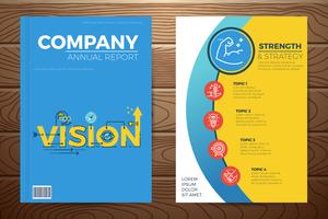 Business vision book cover vector