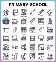 Primary school icon set