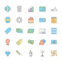 25 conjunto de iconos universal vector