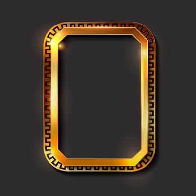 Decorative vintage golden frames and borders