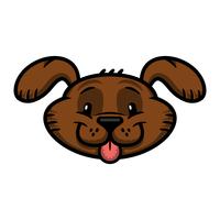 Cute friendly cartoon dog vector