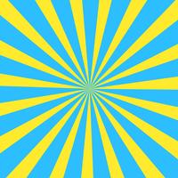 Yellow and Blue Summer Abstract Comic Cartoon Sunlight Background. Vector Illustration.