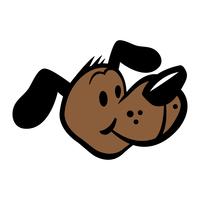 Cute friendly cartoon dog vector