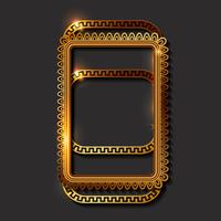 Decorative vintage golden frames and borders vector