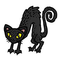 Halloween Black Cat vector