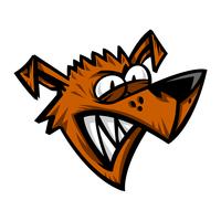 Angry dog cartoon vector illustration