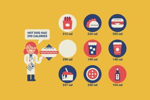 Nutritionist explain calories in food vector