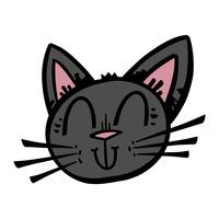 Gato negro de halloween vector