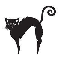 Gato negro de halloween vector