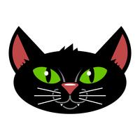 Gato negro de halloween vector