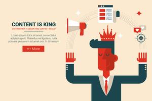 Content is king concept vector