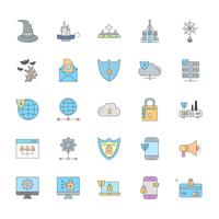 25 conjunto de iconos universal vector