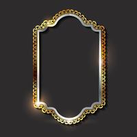 Decorative vintage golden frames and borders vector