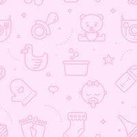 Pastel Seamless Baby Pattern vector