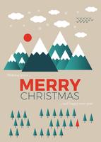 Christmas greeting card vector