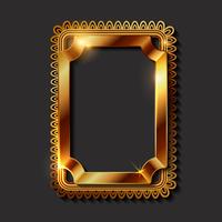 Decorative vintage golden frames and borders vector