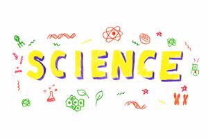 Science word illustration vector