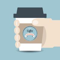 Hand Holding a Cup of Coffee vector