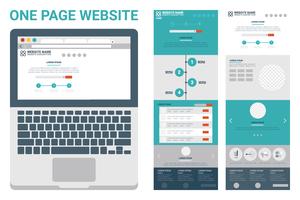 one page website theme vector