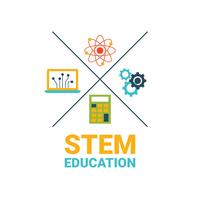 Concepto de educación STEM vector