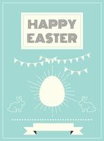 Easter card template vector